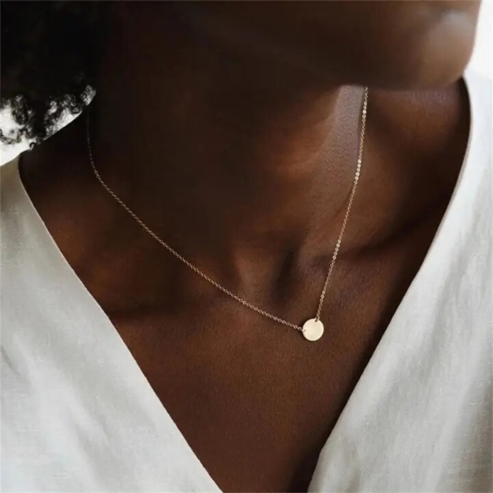 ⚜️𝟯𝟬%𝗢𝗙𝗙 𝗯𝘂𝗻𝗱𝗹𝗲𝘀 𝟯+⚜️ NEW 9mm Coin Charm Stainless Steel Necklace - Picture 5 of 15